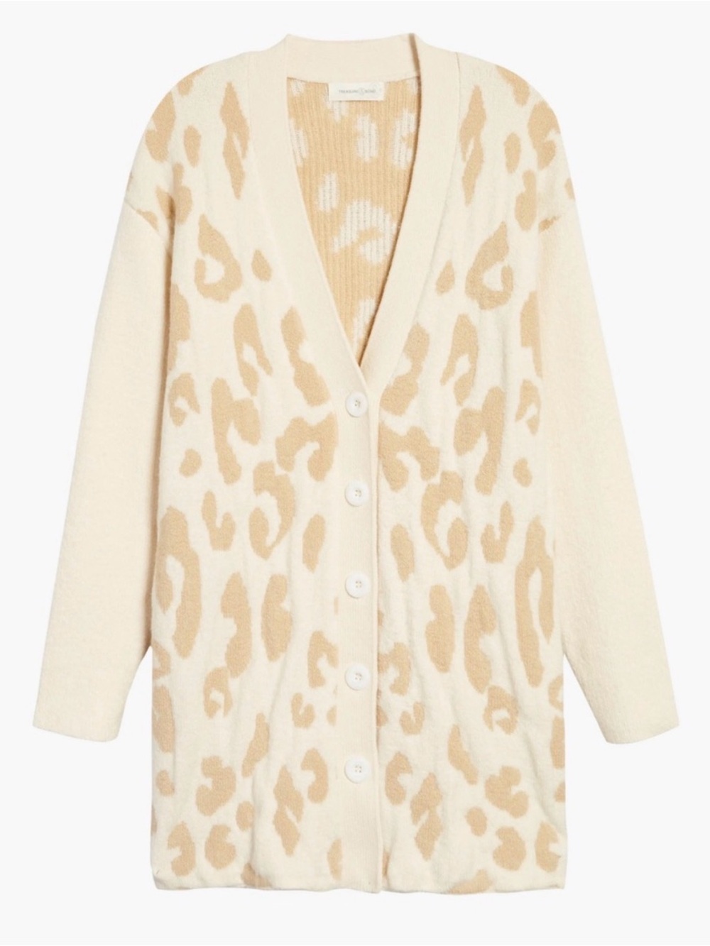 Treasure & Bond Nordstrom Women’s Animal Print V-neck long cardigan XL